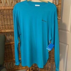Columbia Men’s Long Sleeve Shirt - Turquoise Blue